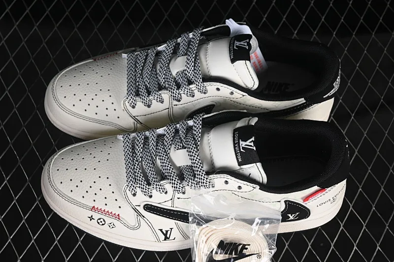 All categories Air Jordan Jordan series basketball shoes Air Jordan 1 Low High-end customized low-top sneakers Travis Scott x Fragment Design x Air Jordan 1 Low OG SP AJ1 Joe 1 LV joint black hook red label low-top cultural casual sneakers CX5050-Y30